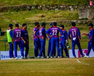 एकदिवसीय सिरिजः यूएईले नेपाललाई दियो १९२ रनको लक्ष्य 